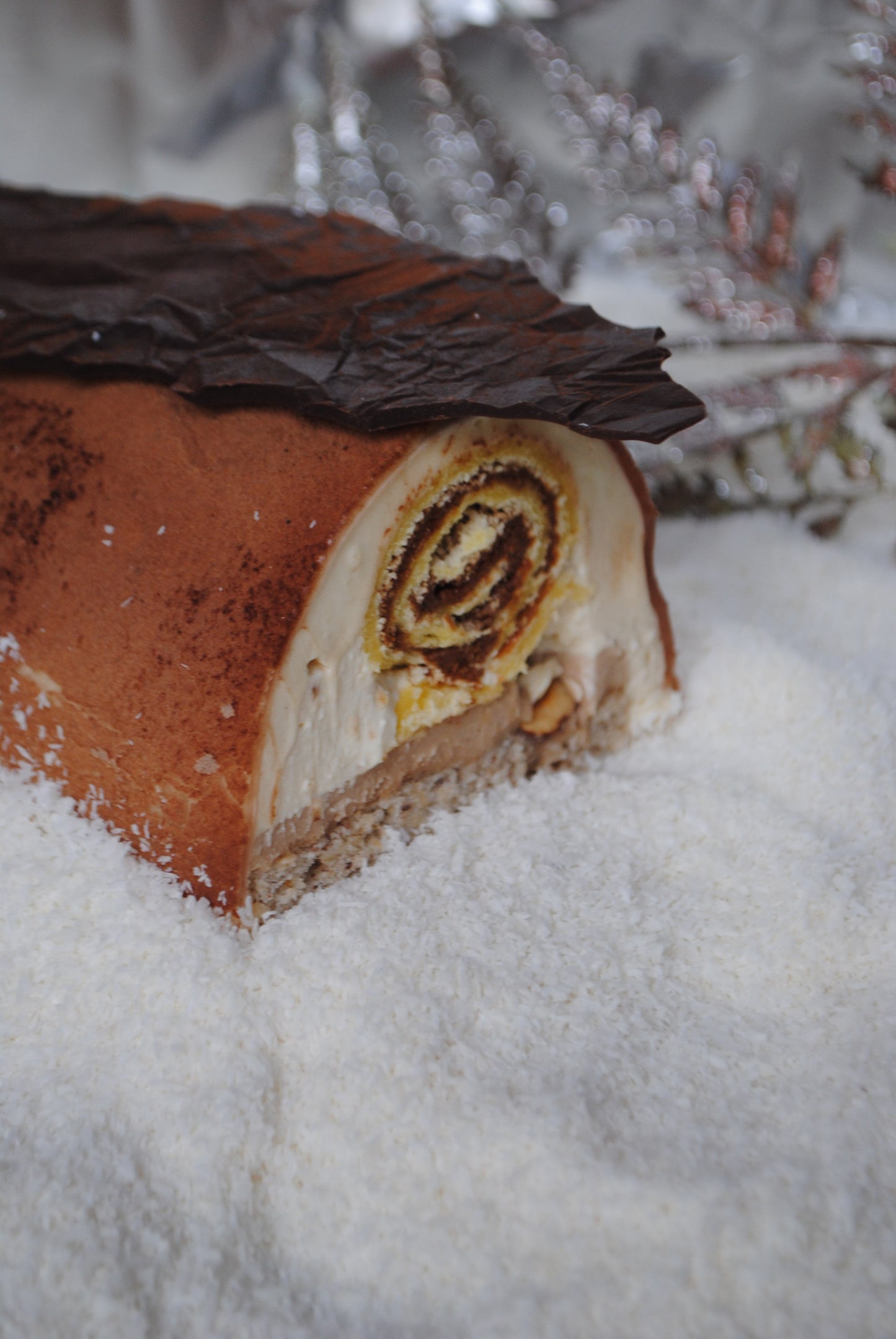 Bûche écorce de noisette